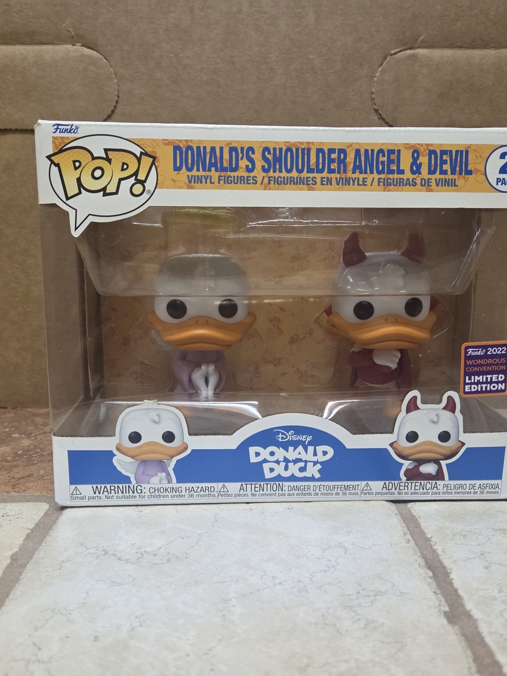 Funko Pop! Donald's Shoulder Angel & Devil Vinyl Figure Set - White & Red